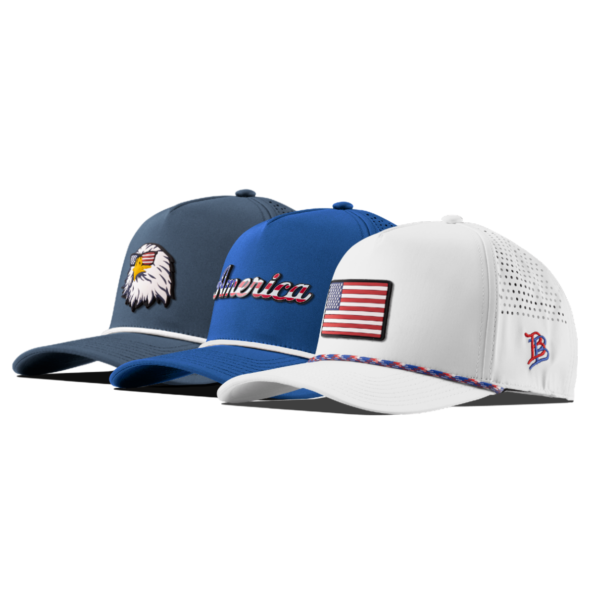 Best of USA Curved 5 Panel Rope 3-Pack Bundle