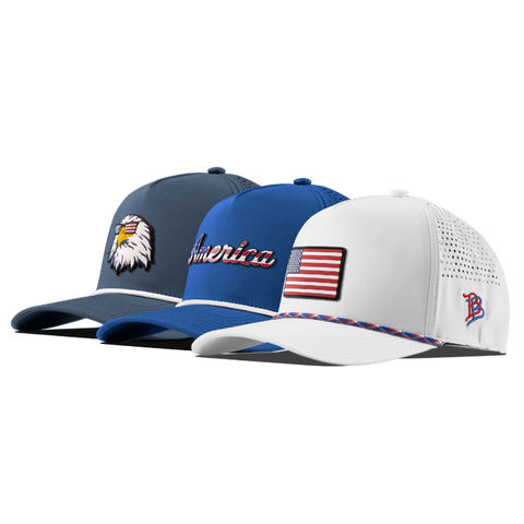 Best of USA Curved 5 Panel Rope 3-Pack Bundle