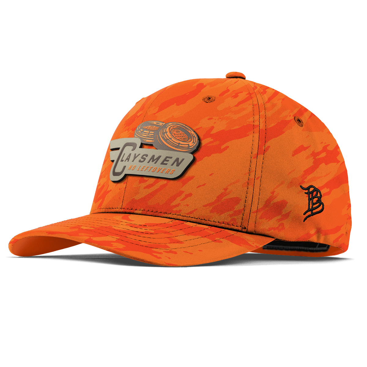 Claysmen Flexfit Performance Fitted Blaze Orange Camo
