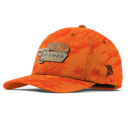 Claysmen Flexfit Performance Fitted Blaze Orange Camo