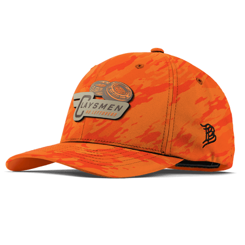 Claysmen Flexfit Performance Fitted Blaze Orange Camo