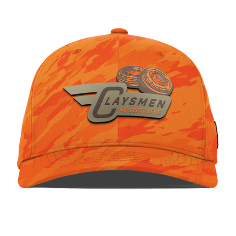 Claysmen Flexfit Performance Fitted Blaze Orange Camo