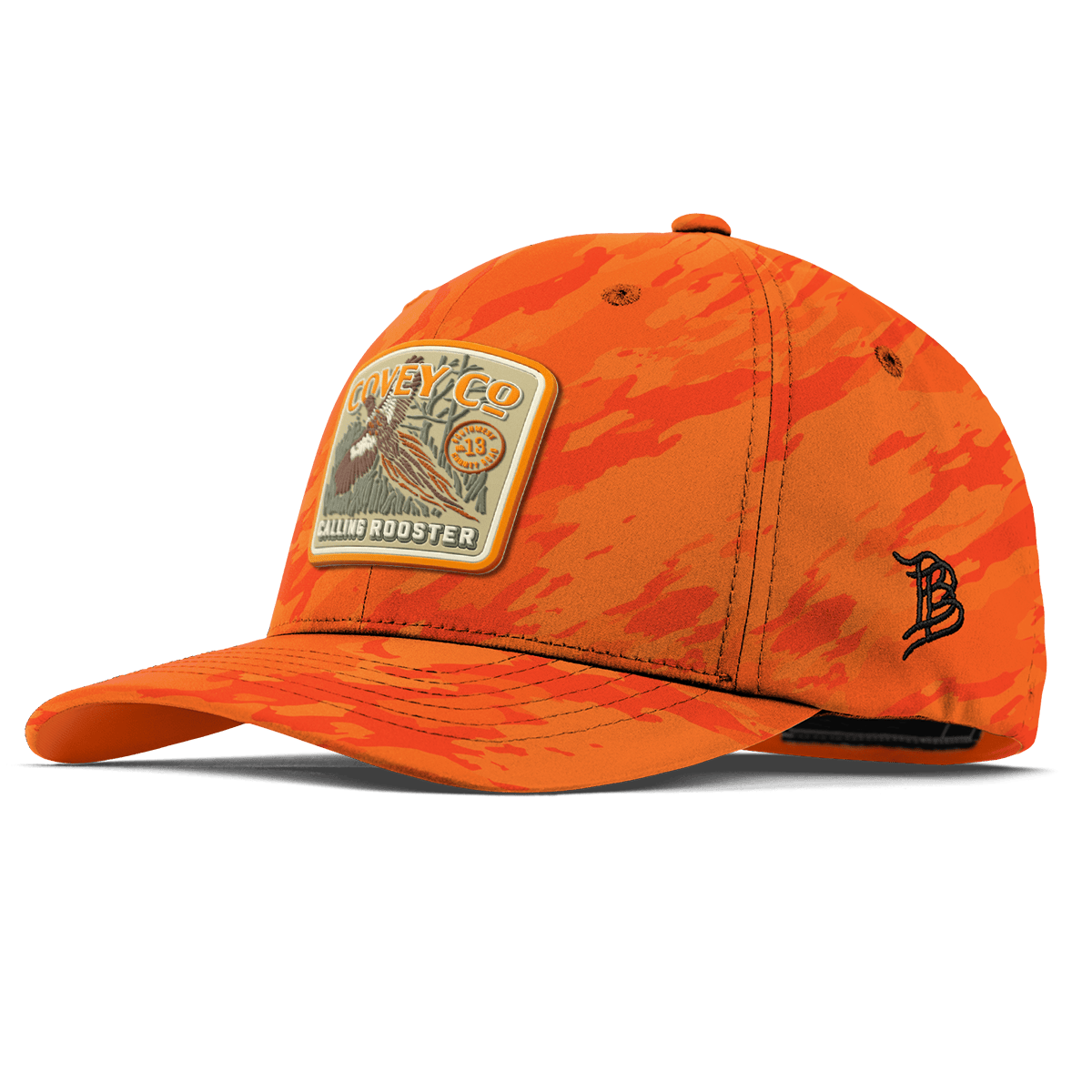 Covey Co Flexfit Performance Fitted Blaze Orange Camo