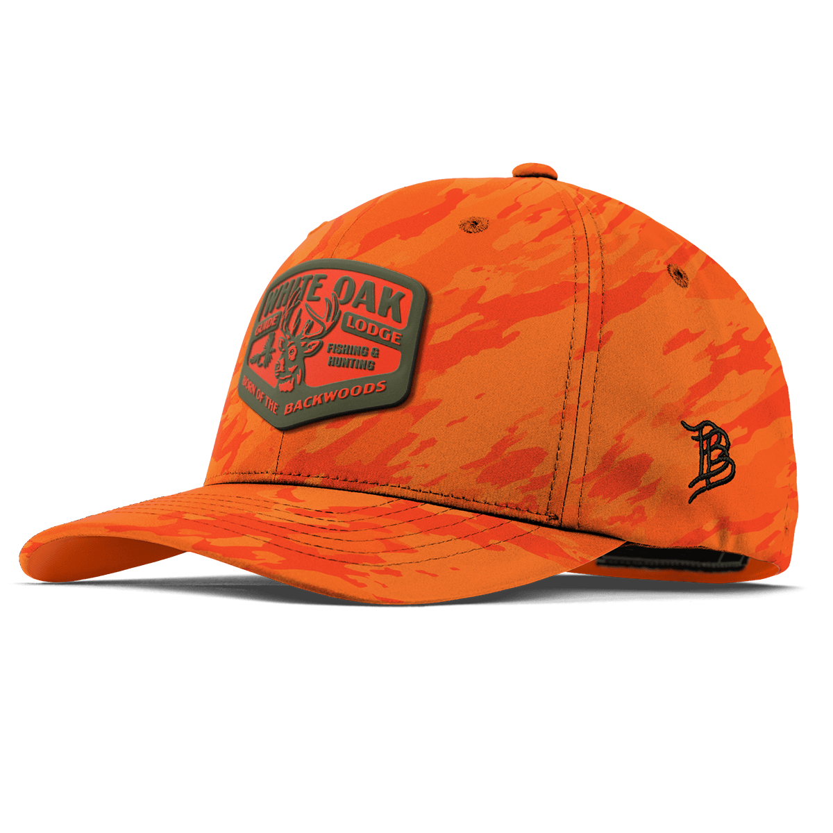 White Oak Flexfit Performance Fitted Blaze Orange Camo