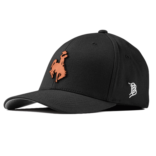 Wyoming Cowboy Flexfit Fitted Tan Logo Black