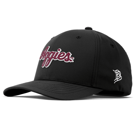 Texas A&M University "Aggies Script" Flexfit Performance Fitted Black