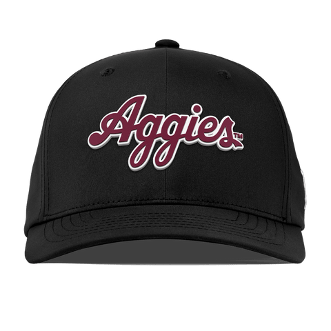 Texas A&M University "Aggies Script" Flexfit Performance Fitted Black