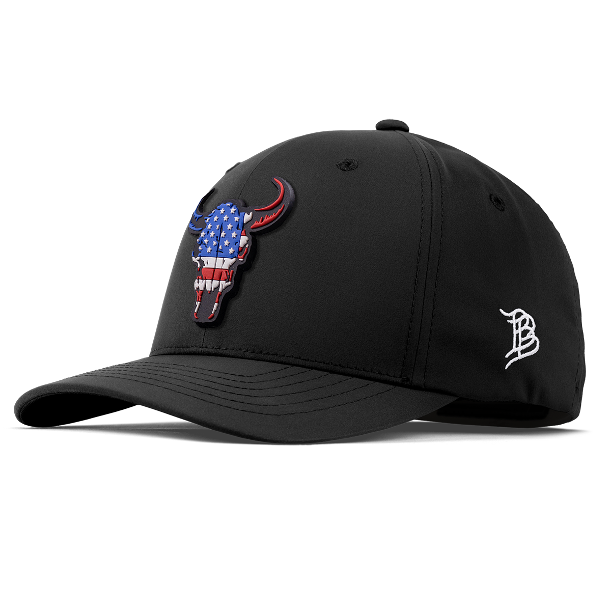 American Bison PVC Flexfit Performance Fitted Black