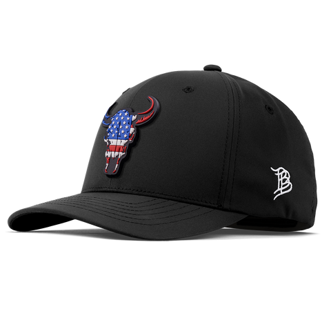 American Bison PVC Flexfit Performance Fitted Black