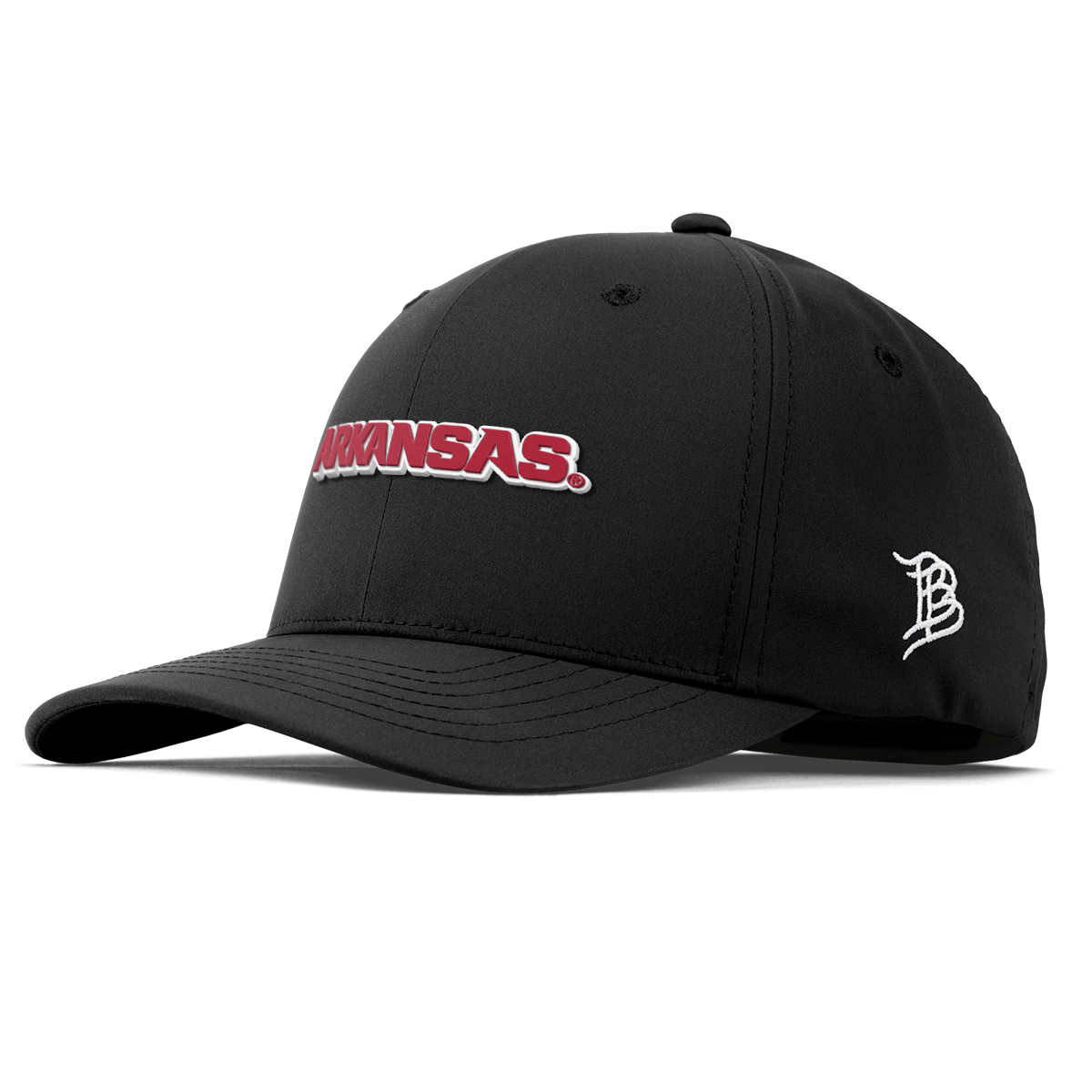 University of Arkansas "Arkansas Block" Flexfit Performance Fitted Black
