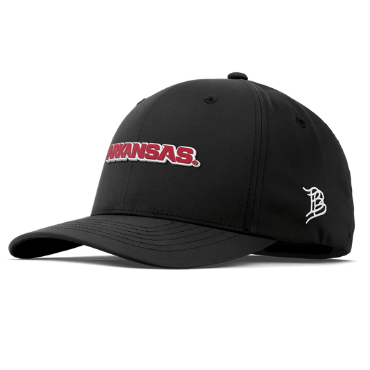 University of Arkansas "Arkansas Block" Flexfit Performance Fitted Black
