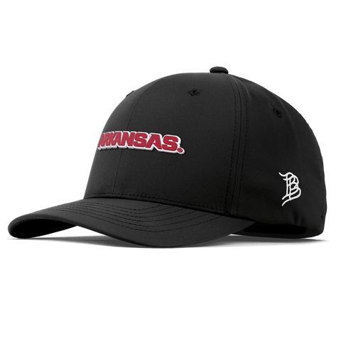 University of Arkansas "Arkansas Block" Flexfit Performance Fitted Black