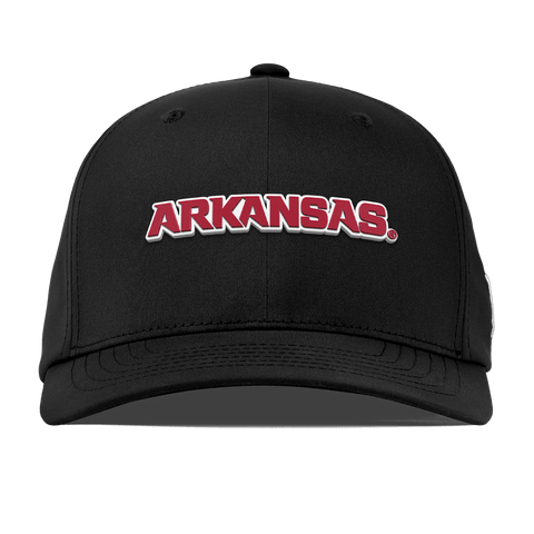 University of Arkansas "Arkansas Block" Flexfit Performance Fitted Black