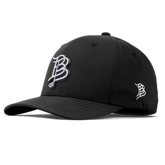 BB Golf Cutout PVC Flexfit Performance Fitted Black