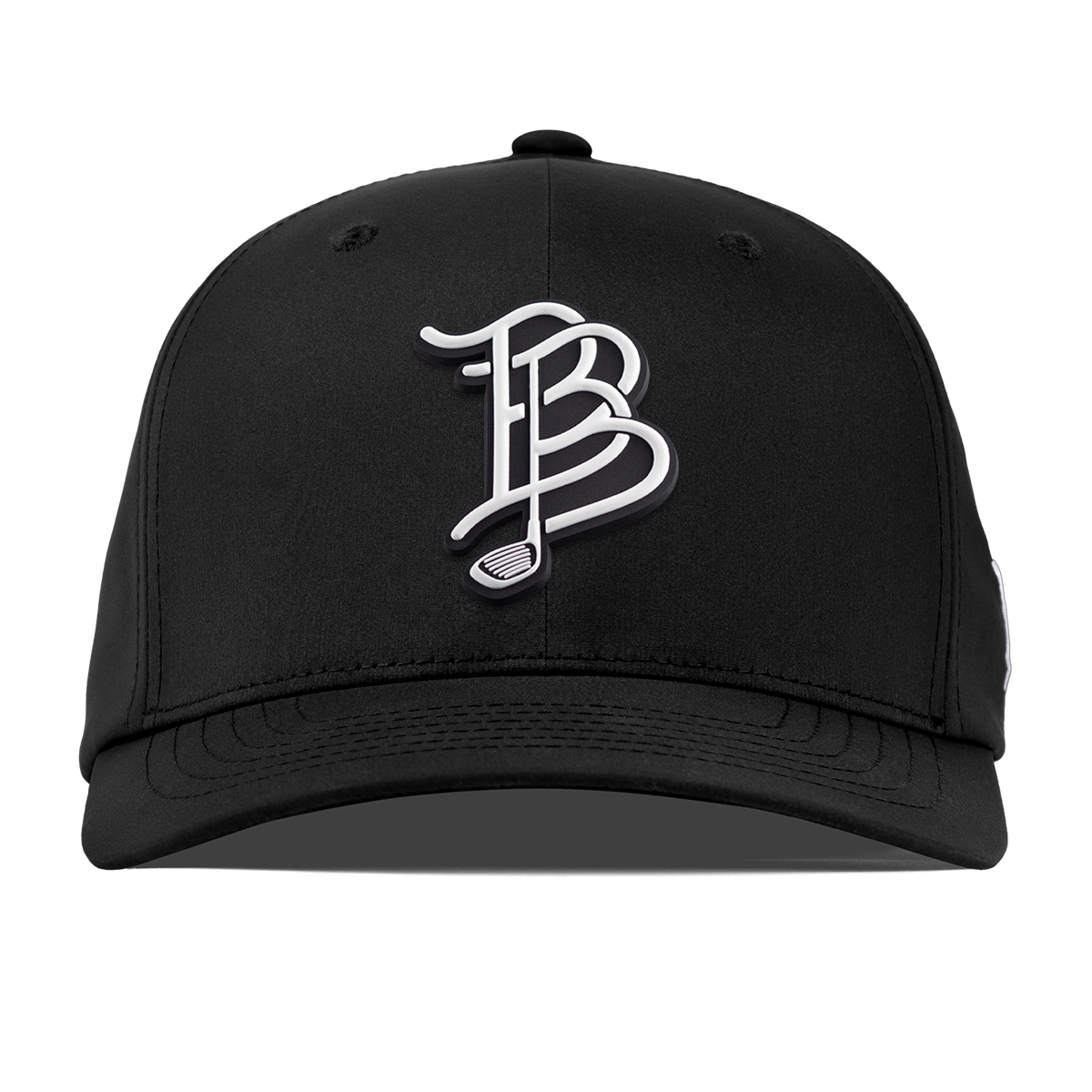 BB Golf Cutout PVC Flexfit Performance Fitted Black