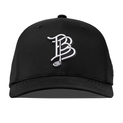 BB Golf Cutout PVC Flexfit Performance Fitted Black