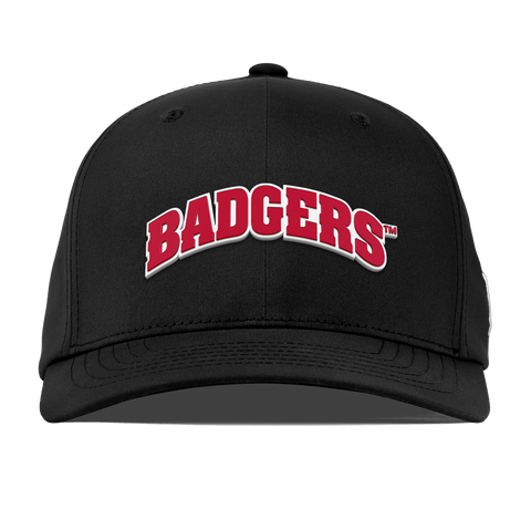 University of Wisconsin "Badgers Block" Flexfit Performance Fitted Black