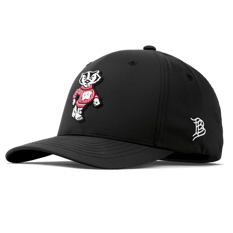 University of Wisconsin "Bucky Badger" Flexfit Performance Fitted Black