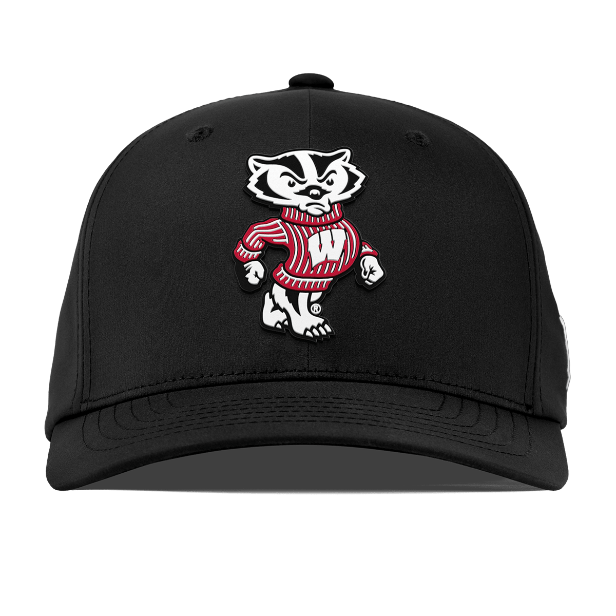 University of Wisconsin "Bucky Badger" Flexfit Performance Fitted Black