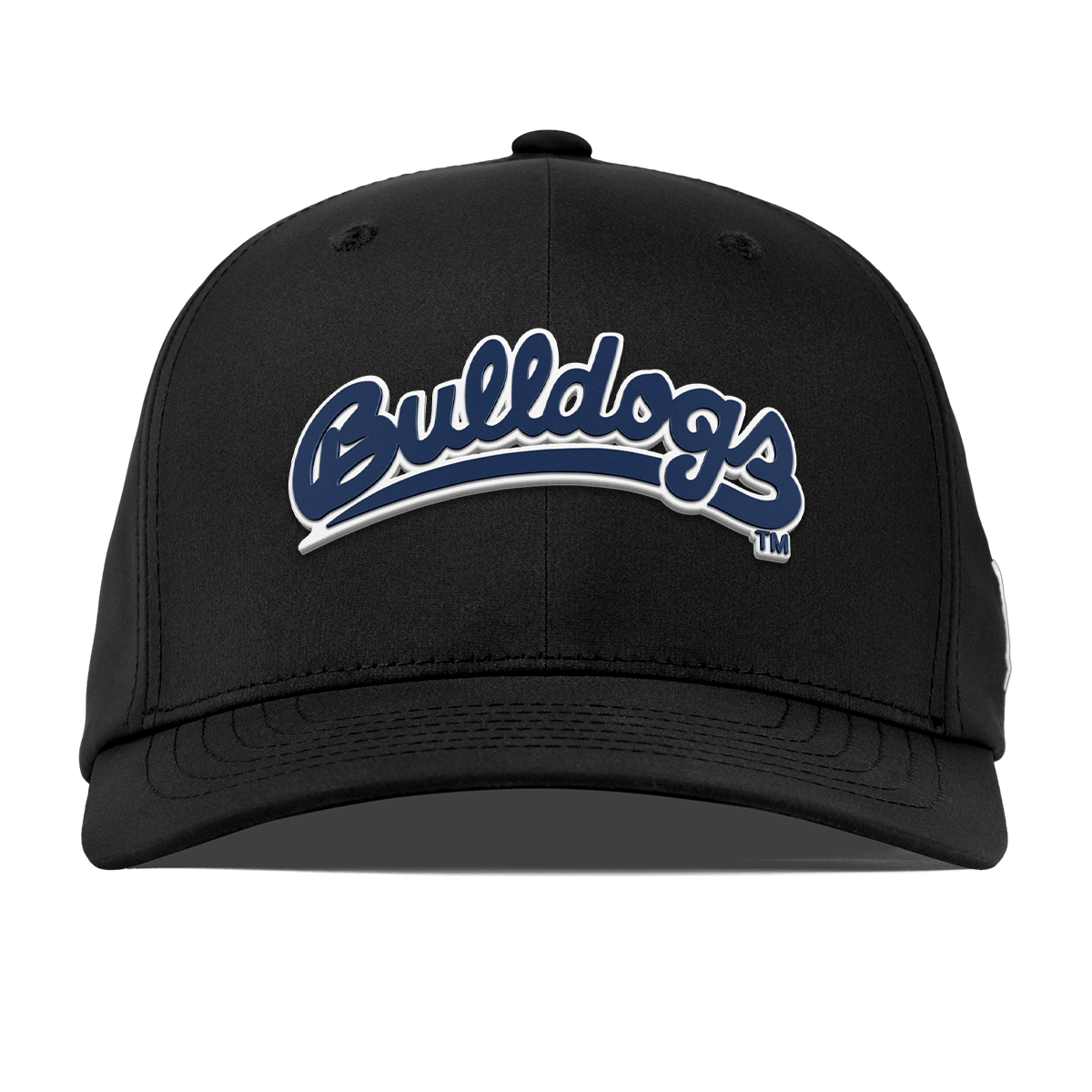 Fresno State University "Bulldogs Script Navy" Flexfit Performance Fitted Black