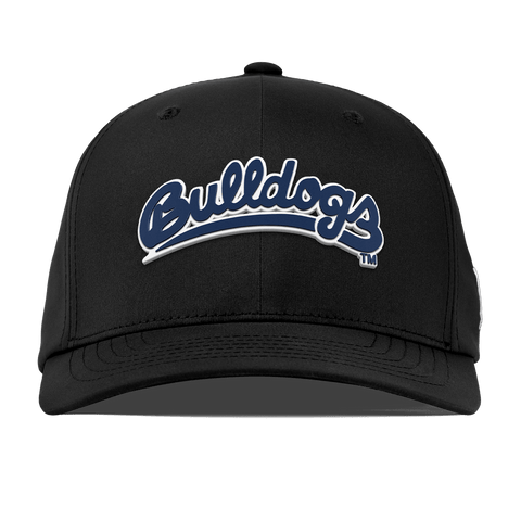 Fresno State University "Bulldogs Script Navy" Flexfit Performance Fitted Black
