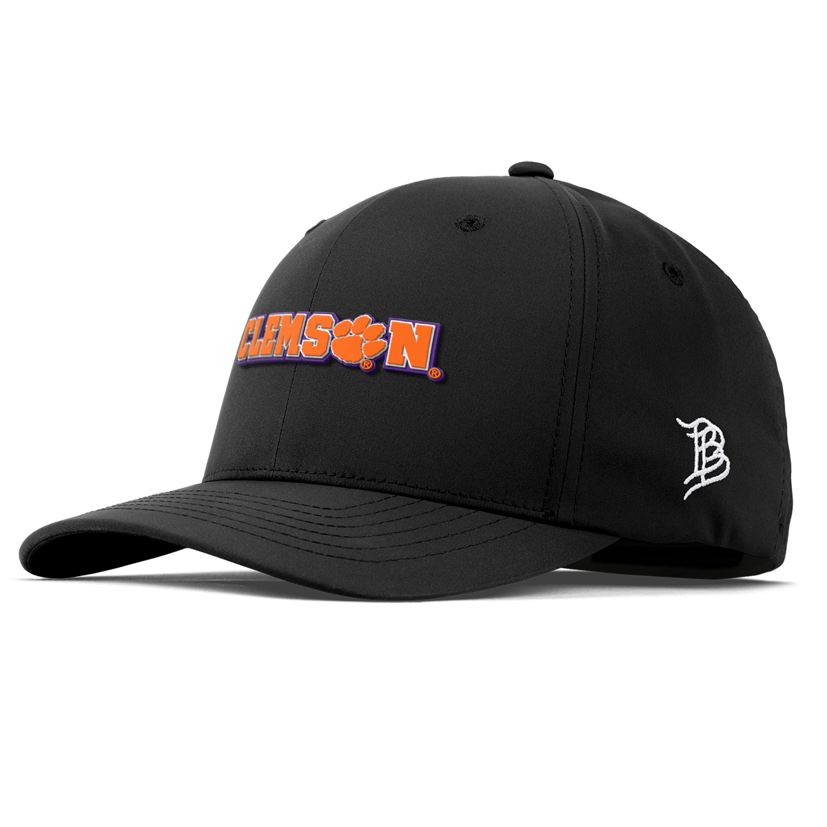 Clemson University "Clemson Block" Flexfit Performance Fitted Black