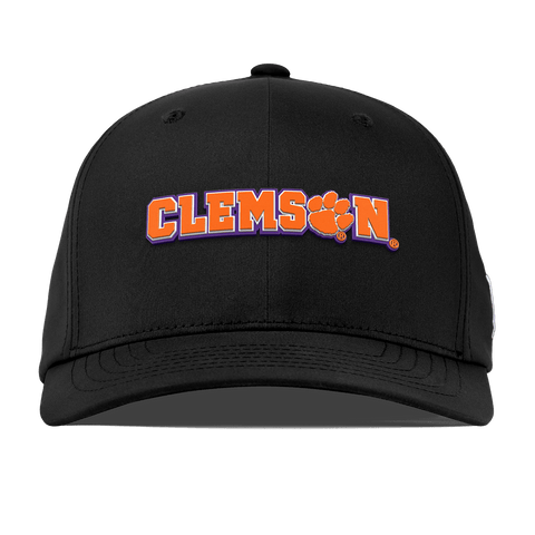 Clemson University "Clemson Block" Flexfit Performance Fitted Black