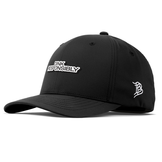 Dink Responsibly Flexfit Performance Fitted Black