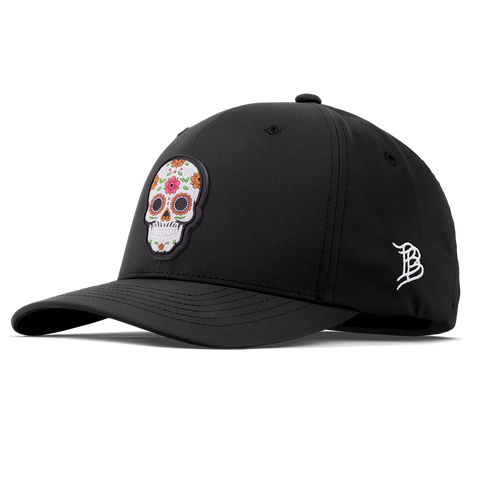 Flower Skull PVC Flexfit Performance Fitted Black