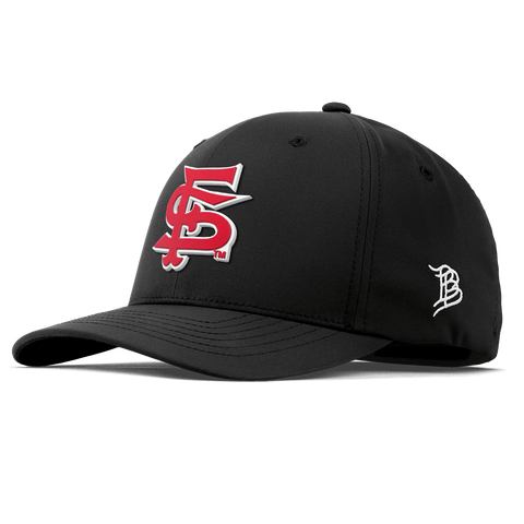 Fresno State University "Fresno State Stacked" Flexfit Performance Fitted Black