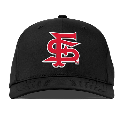 Fresno State University "Fresno State Stacked" Flexfit Performance Fitted Black