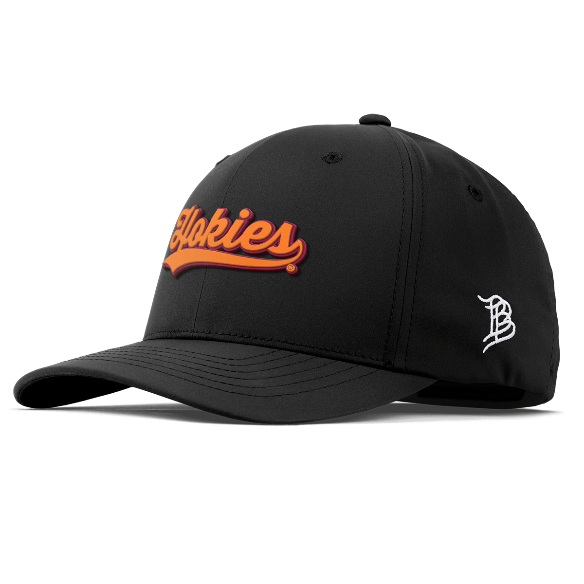 Virginia Tech University "Hokies Script" Flexfit Performance Fitted Black