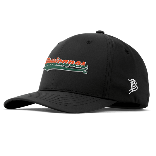 University of Miami "Hurricanes Script" Flexfit Performance Fitted Black