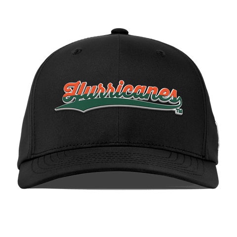 University of Miami "Hurricanes Script" Flexfit Performance Fitted Black
