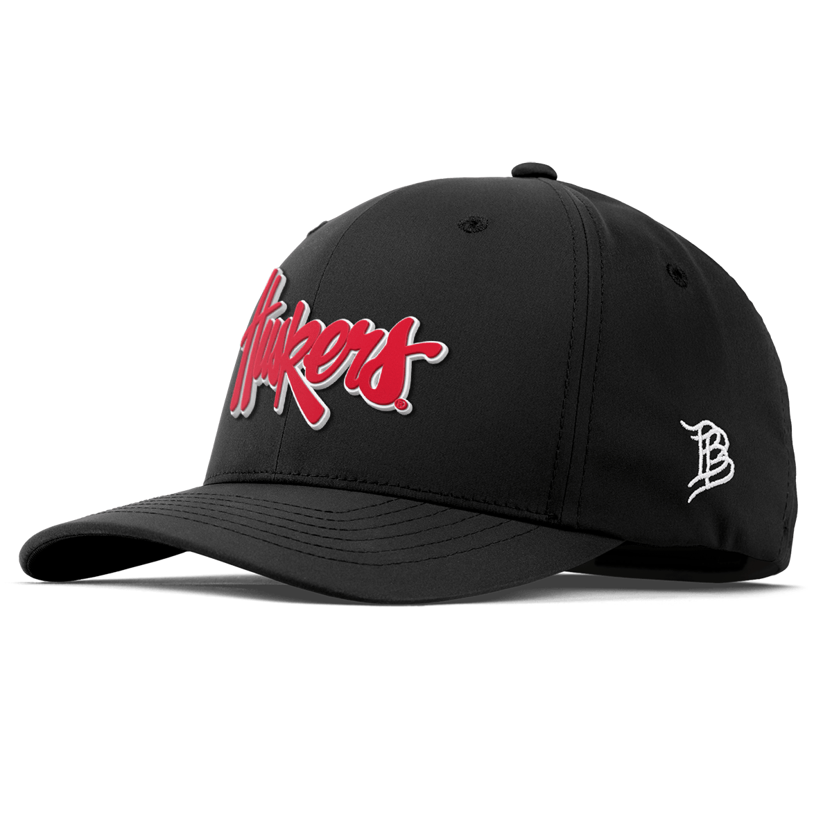 University of Nebraska "Huskers Script" Flexfit Performance Fitted Black