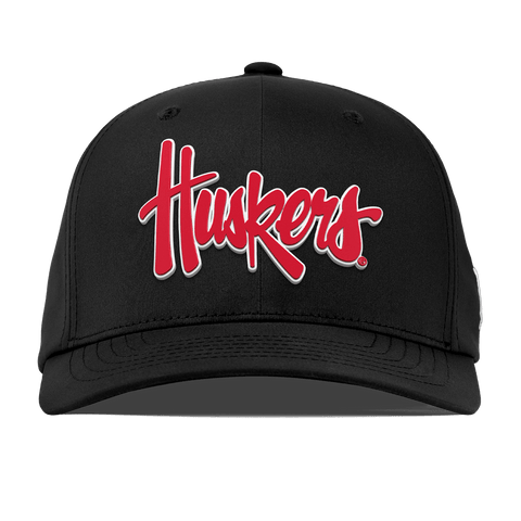 University of Nebraska "Huskers Script" Flexfit Performance Fitted Black