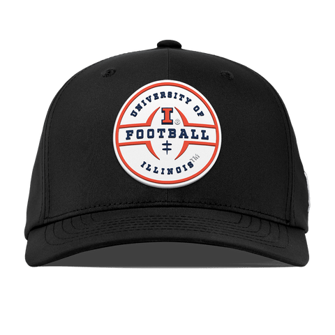 University of Illinois "Illinois Football Legacy" Flexfit Performance Fitted Black Black