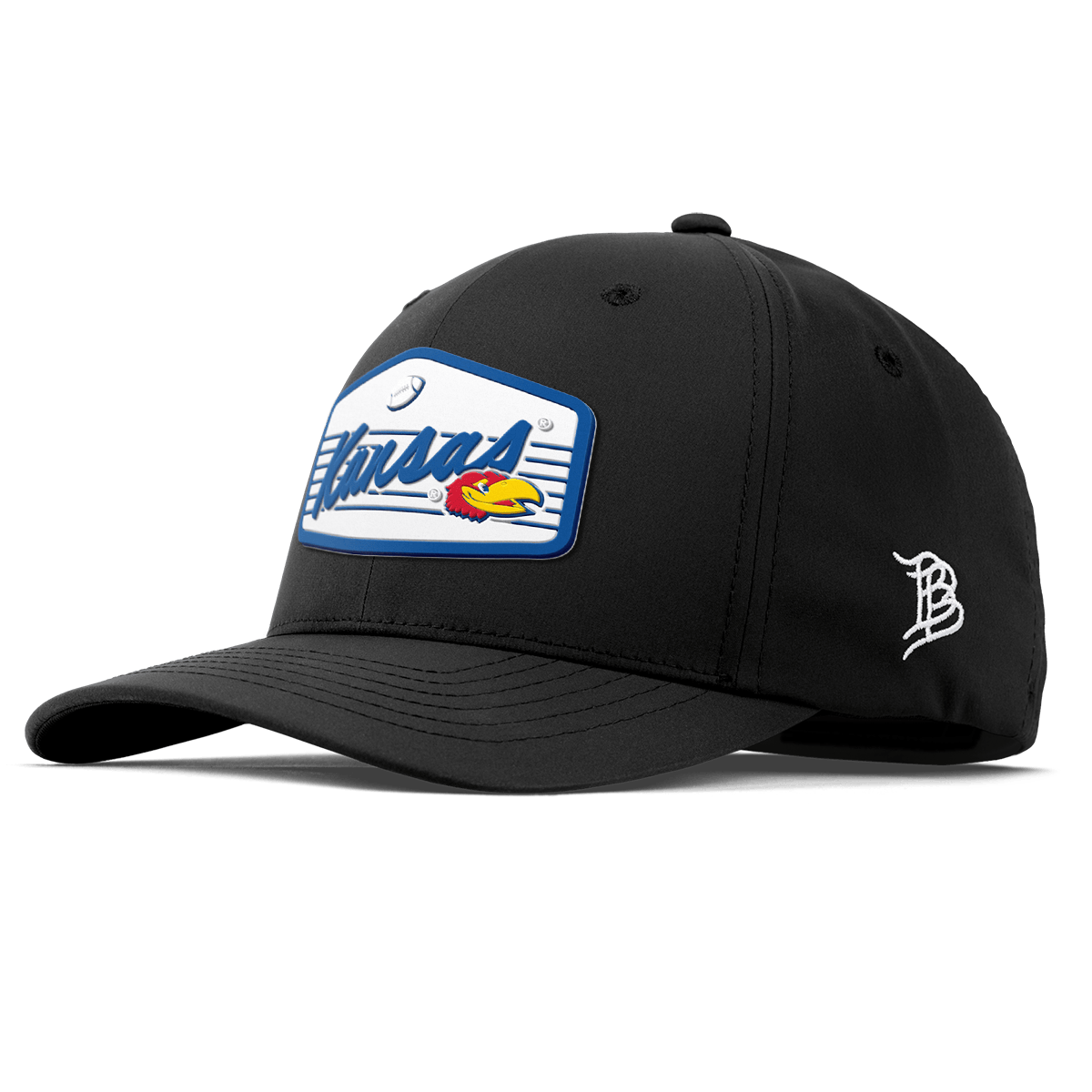 University of Kansas "Jayhawks Football" Flexfit Performance Fitted Black
