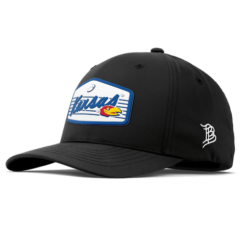 University of Kansas "Jayhawks Football" Flexfit Performance Fitted Black