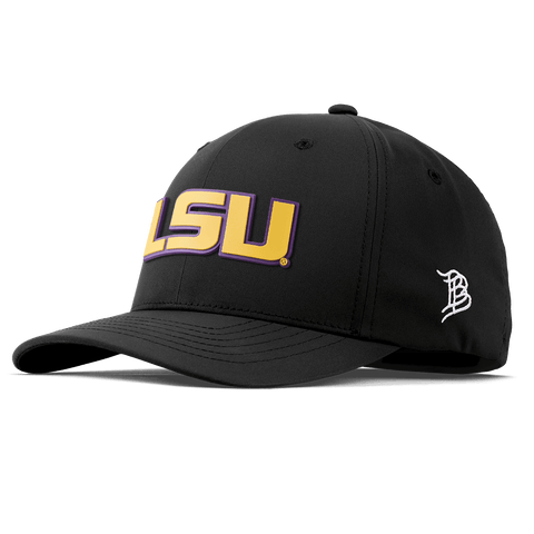 Louisiana State University "LSU Gold Block" Flexfit Performance Fitted Black
