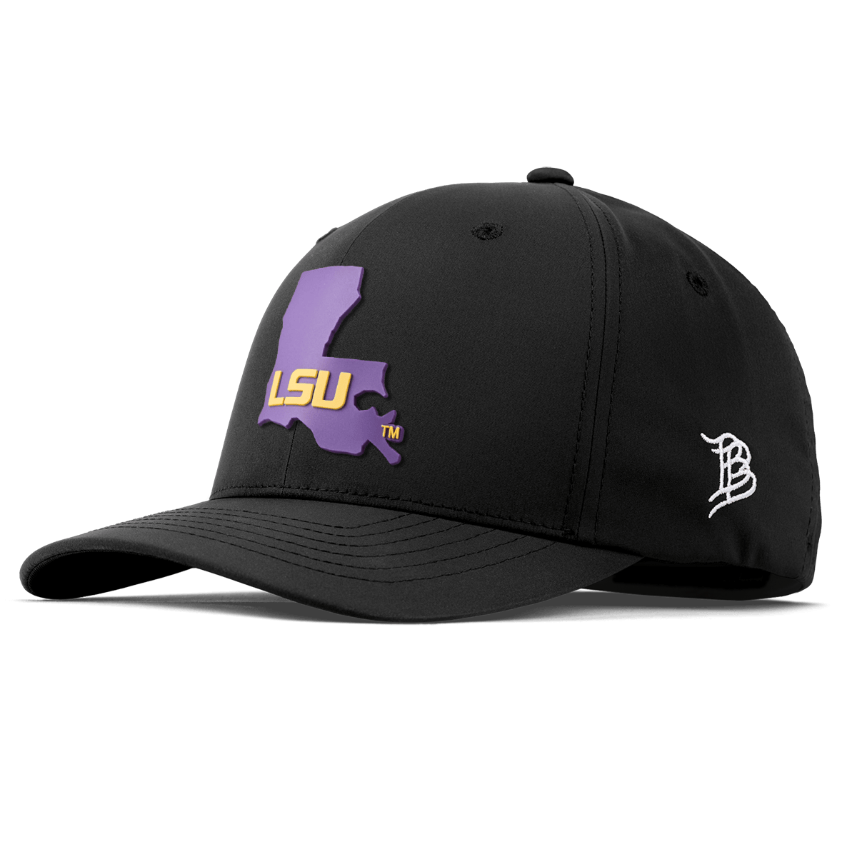 Louisiana State University "LSU Purple State" Flexfit Performance Fitted Black