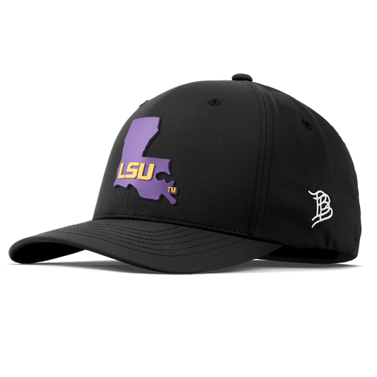 Louisiana State University "LSU Purple State" Flexfit Performance Fitted Black