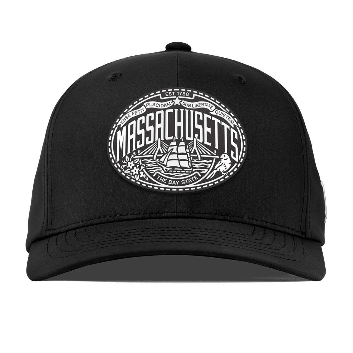 Massachusetts Traveler Flexfit Performance Fitted Black