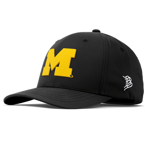 University of Michigan "Michigan Gold Block" Flexfit Performance Fitted Black