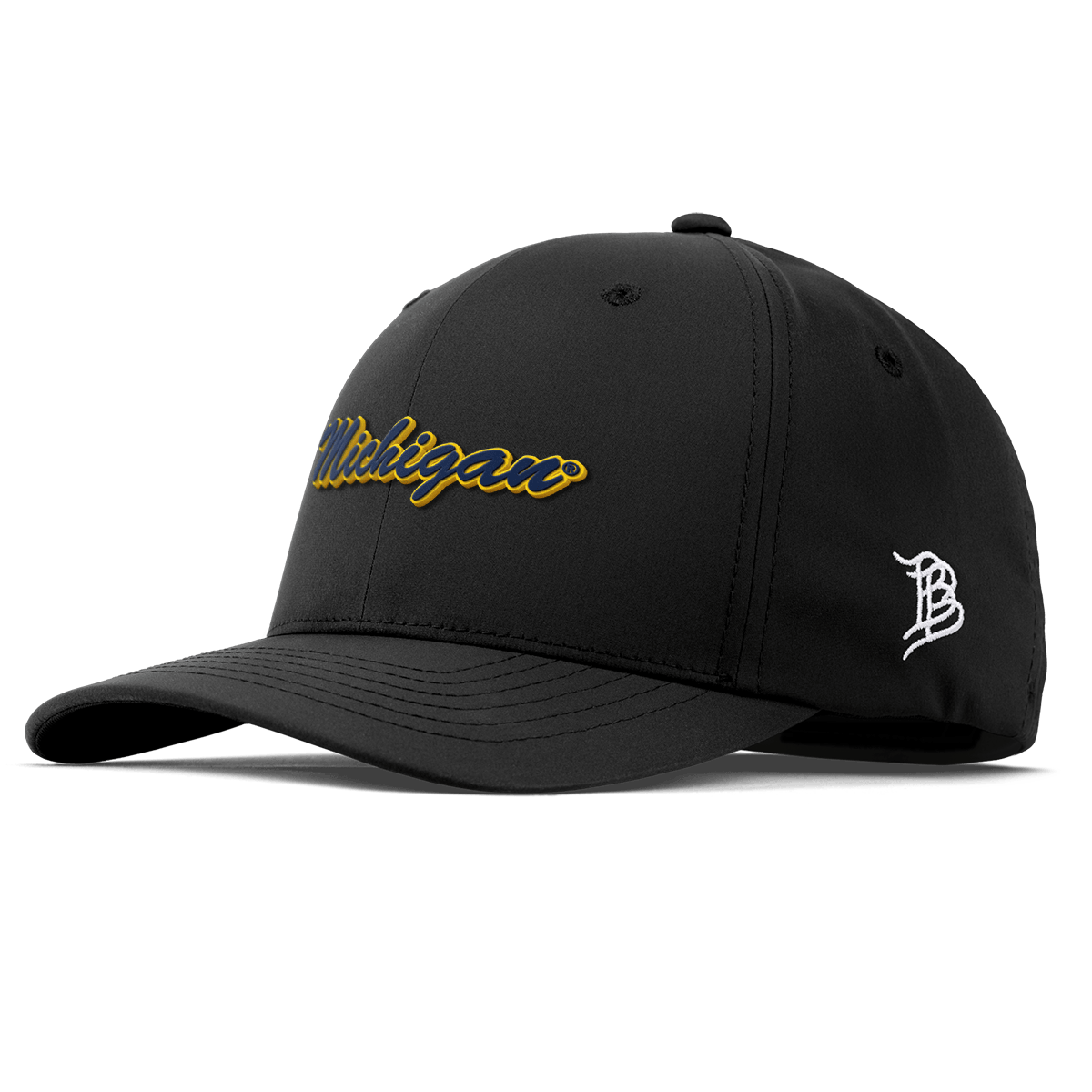 University of Michigan "Michigan Script" Flexfit Performance Fitted Black