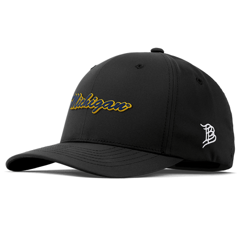 University of Michigan "Michigan Script" Flexfit Performance Fitted Black
