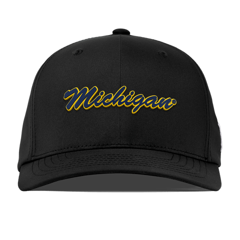 University of Michigan "Michigan Script" Flexfit Performance Fitted Black