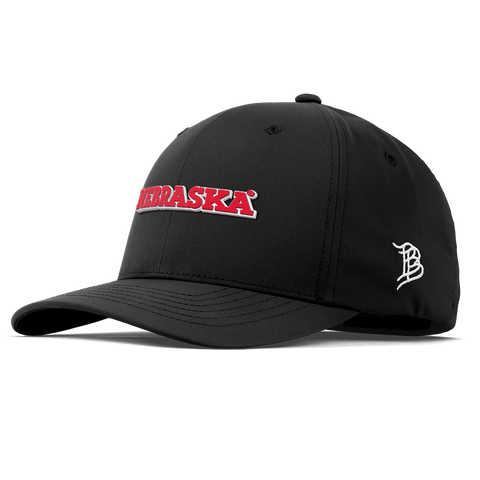 University of Nebraska "Nebraska Block" Flexfit Performance Fitted Black