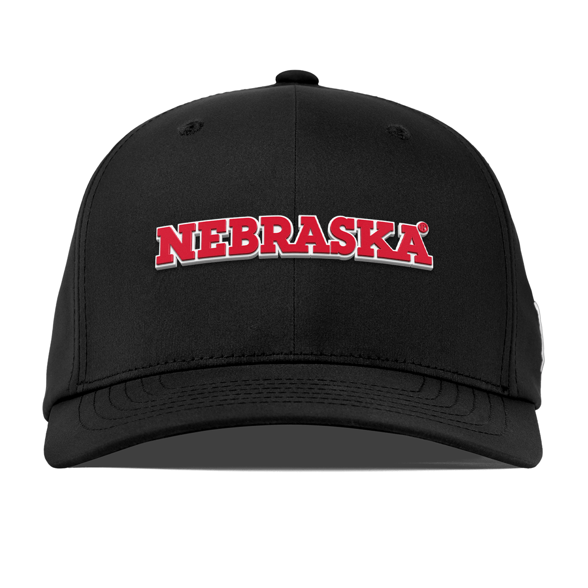 University of Nebraska "Nebraska Block" Flexfit Performance Fitted Black
