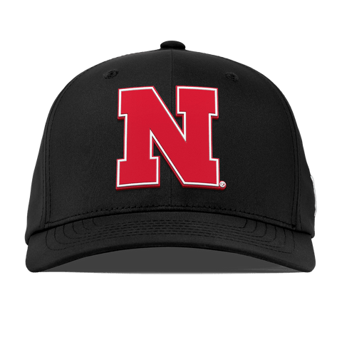 University of Nebraska "Nebraska Team Logo" Flexfit Performance Fitted Black